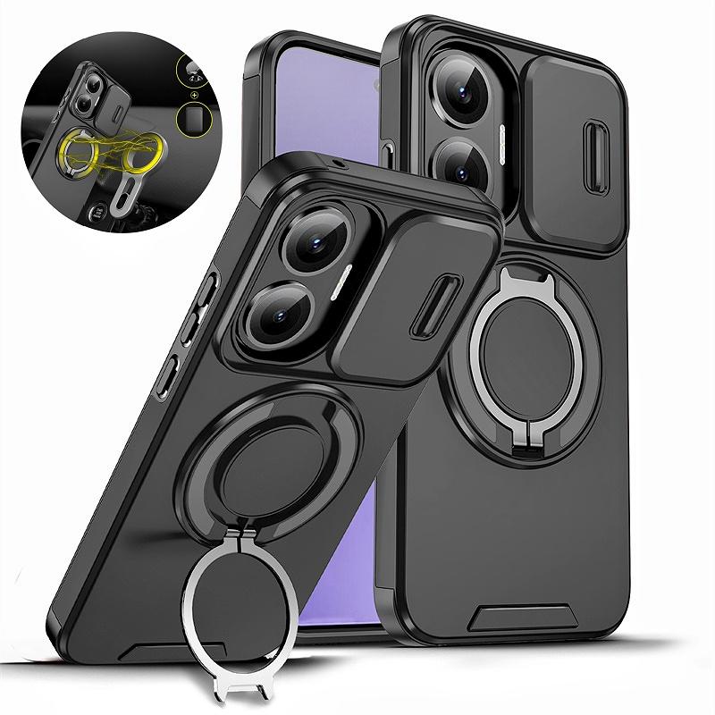 Funda For Xiaomi Poco F7 5G Case Shockproof Armor Magnetic Holder Ring Case For Poko Little F7 F 7 7F PocoF7 Lens Protect Cover