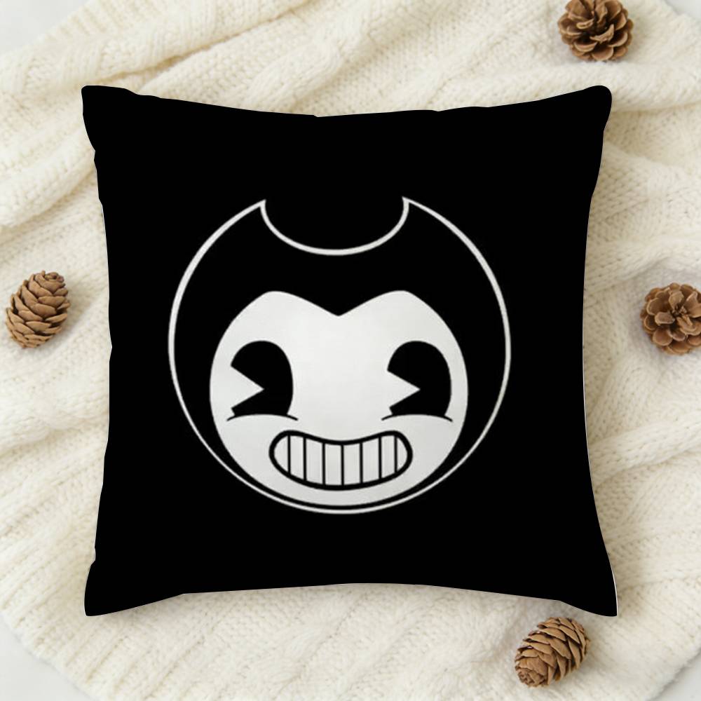 BBendy And The Ink Machine Doublesided Printed Square Decorative Cushion Cover for Sofa Living Room Home Decor