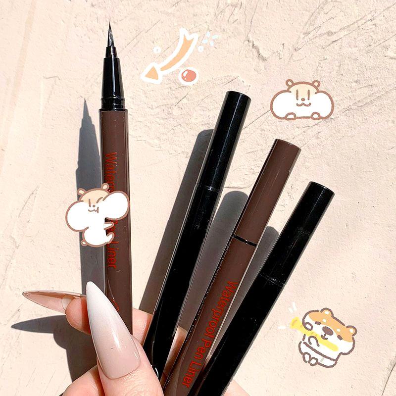 Натуральная стереоскопическая подводка для глаз, водостойкая, устойчивая к поту, не размазывается, быстросохнущая, спящая, контурная, жидкая подводка для глаз, стойкий макияж