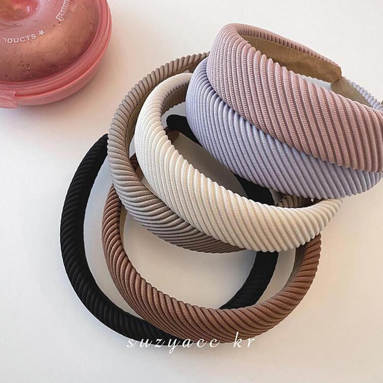 Новая Мода Обруч для Волос Резинки для Волос для Женщин Девушек Однотонные Твиловые Повязки на Голову Дизайнерская Широкая Повязка на Голову Аксессуары для Волос Головной Убор