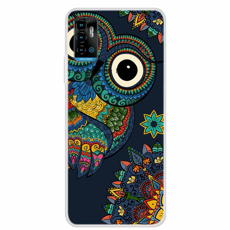 For ZTE Blade A71 Case Animals Bumper Silicone TPU Soft Cover Phone Case For ZTE Blade A71 A7030 Shockproof Cartoon Coque Funda