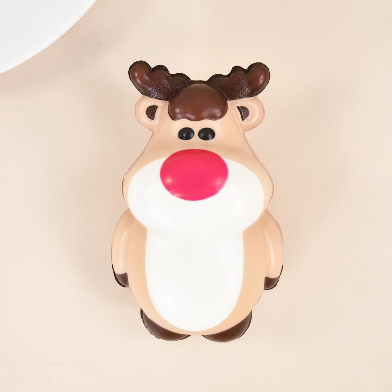 4pcs Christmas Anti-Stress Relief Toy Santa Claus Xmas Tree Squeeze Bounce Toy Kids New Year Gift Christmas Party Decor