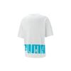 Puma Logo Print Solid Color Crew Neck Short Sleeve T-Shirt Men Tops White 620221-02