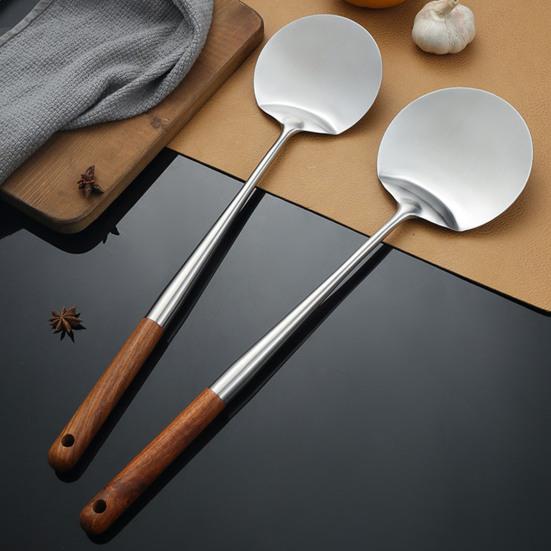 Лопатка для приготовления пищи с антипригарным покрытием, лопатка для приготовления пищи из нержавеющей стали с термостойкой ручкой, домашняя кухня