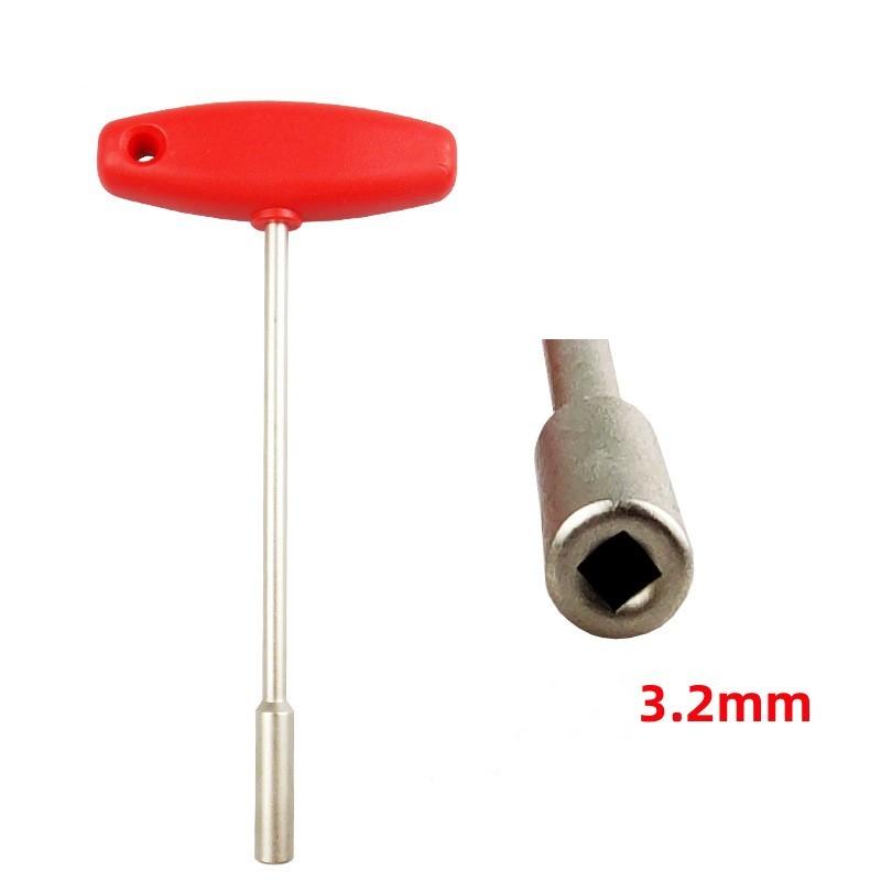 Велосипедный скрытый спицевой ключ 3,2/4,7/5,5 мм Т-образный торцевой ключ Встроенный инструмент для спиц Велосипедный ремонт Прочная сталь MTB Горный велосипед
