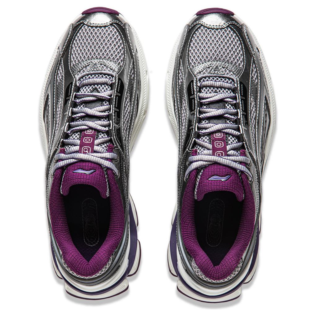Li Ning Aurora RENEW Массивные кроссовки Женские Низкие Базовая станция Серебристый/Геологический серый AGCU072-2