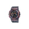 Casio Водонепроницаемый Механизм Прозрачный Кварцевый Механизм Ремешок из Смолы Японские и Корейские Часы Унисекс Черный Циферблат GA-110LS-1APRGMA-S110SR-7APR