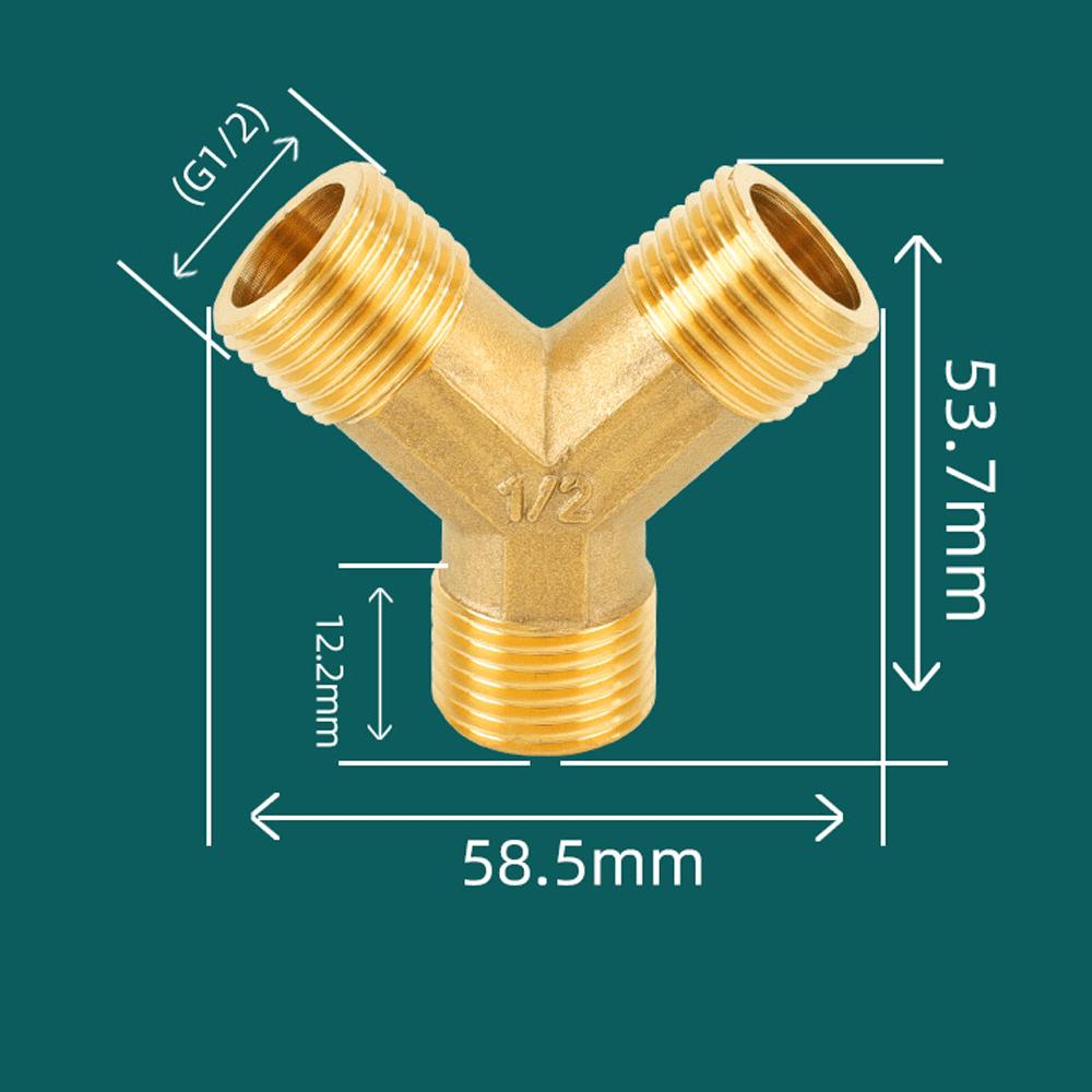 H58 Латунь 1/2" 3/4" Резьба BSPP Тройник равнопроходной Редуктор Фитинг для труб Утолщенный Соединитель-муфта Адаптер для воды и газа Соединитель