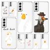 Cartoon Cute Goose Duck Game Phone Case For Samsung Galaxy S23 S22 Ultra S20 S21 FE 5G S10 S10E S9 S8 Plus 4G Soft Clear Cover