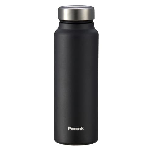 Keeps Drinks Hot and Cold for Hours. Peacock Vacuum Bottle Co., Ltd. 600ml Water Bottle, Web-Exclusive Color: Graphite Black. Lightweight, Keeps Drink