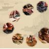 Сумочка из воловьей кожи Street Round сумка Винтажная сумка через плечо с ручным принтом