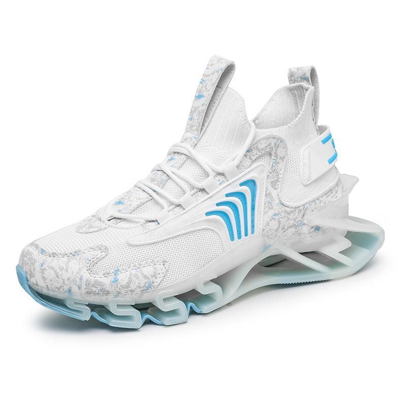 Spring New Blade Men's Shoes Running Shoes Flying Woven Air Cushion Sports Shoes Mesh Shoes Men's Basketball Large Size Shoes