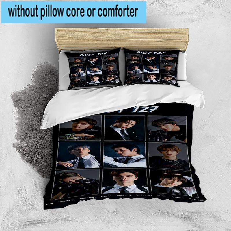 3PCS Kpop music 3pcs Bedding,Including 3PCS Duvet Cover And 2pcs Pillowcases Perfect for Christmas,Ideal for Bedroom, Dormitory