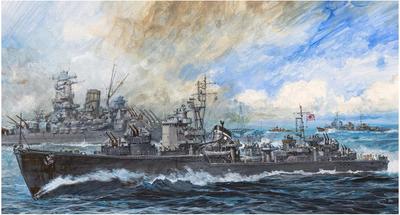 Масштаб Японский эсминец Судзуцуки 1945 Пластиковая модель SPW87 Pit-Road 1/700 Класс Акидзуки (Корабль)