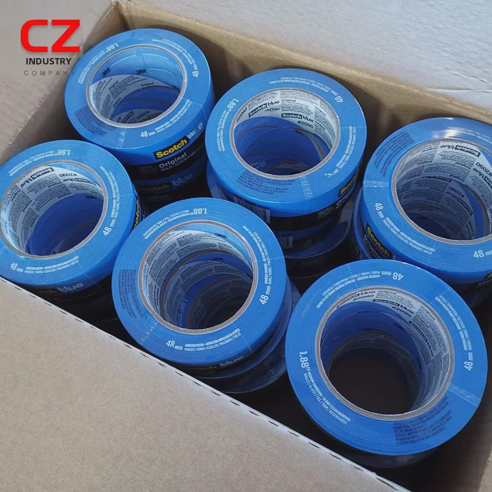 3M2090 Синяя малярная лента: Термостойкий, не оставляет следов, идеально подходит для окраски распылением и 3D-печати.