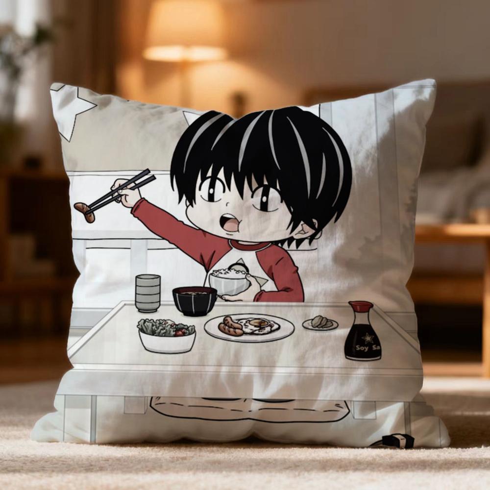 Popular KKotaro Lives Aloneed Cushion Cover Soft Washable Pillow Case Multi-Scene for Couch Bed Travel Office Use