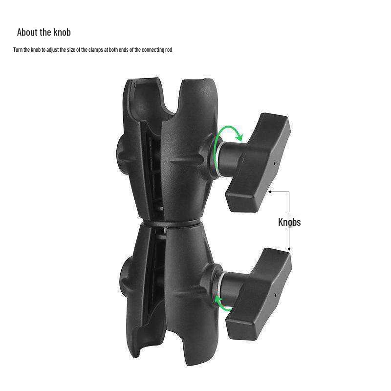 Desert Off-Road Anti-Shake Tablet Mount for 1.5-Inch Ball Head, 16cm Double Joint Rod