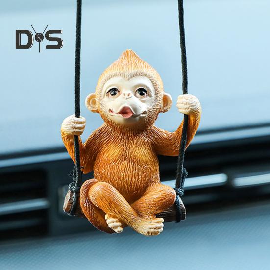 Креативный автомобильный кулон с милым животным, зеркало заднего вида, подвесной орнамент, новинка, автомобильный кулон для забавного облегчения