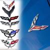 3D ABS Автомобильный Значок Для Chevrolet Corvette C5 C6 C7 C8 Задний Багажник Передний Капот Наклейка Заменяющий Значок Внешнее Украшение