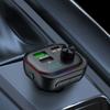 FM-передатчик Bluetooth 5.3 автомобильный адаптер 54 Вт Макс с PD36W и USB-приемником для быстрой зарядки, функцией громкой связи, USB-плеером