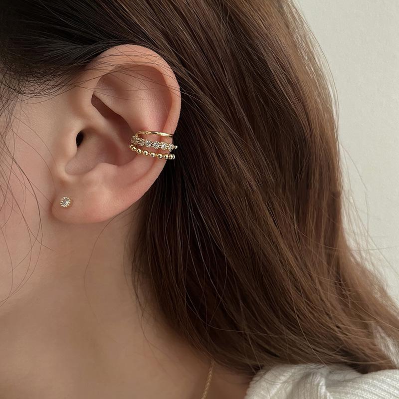 Элегантные ретро-клипсы с циркониевым жемчугом, непроколотые серьги-каффы, стиль 2022 года