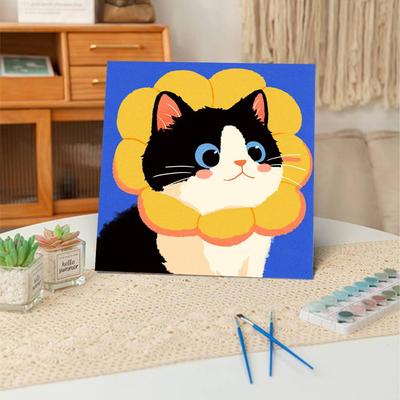 Раскраска по номерам, холст на подрамнике 20 х 20 см, набор для творчества, Подарки для друзей, родственников и детей