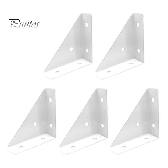 5Pcs Corner Brace Brackets Rustproof Corrosion Resistant Simple Installation 90-Degree Triangle Gusset Corner Brace Fasteners
