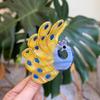 Korean Style Peacock Acetate Hair Claw Sweet Diamond Cartoon Animal Hair Clip Hair Accessories Cute Acetic Acid Shark Clip