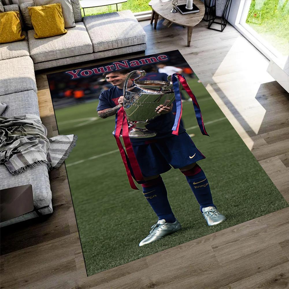 Messi Customizable Name Carpet Design for Dining Room Dormitory Hallway Decorate room Antislip Carpet Office home decor Best for Christmas