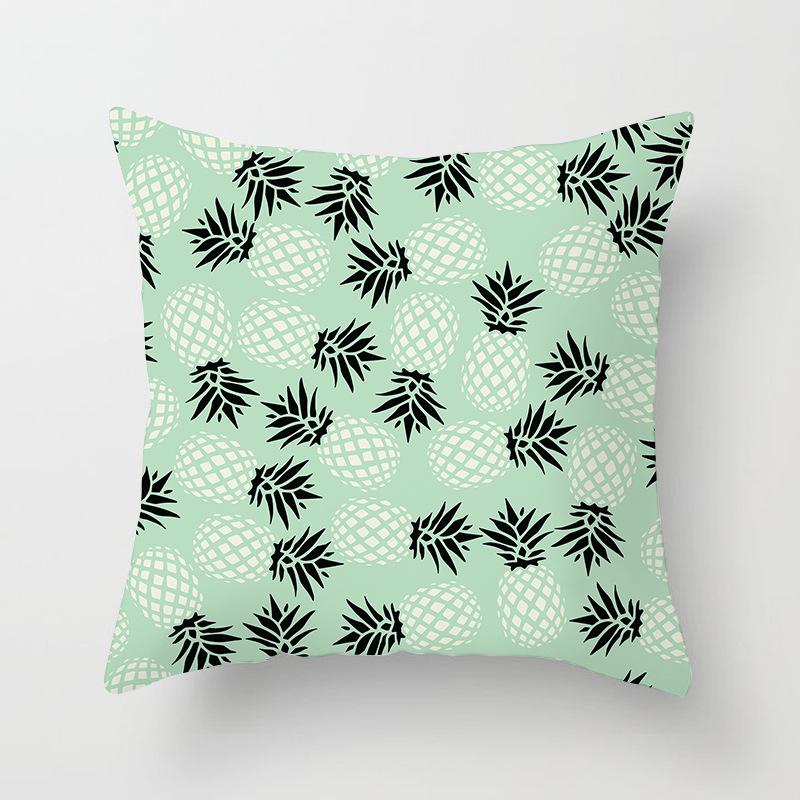 Home Supplies Cute Pastoral Cactus Print Pillow Cover Sofa Cushion Cover