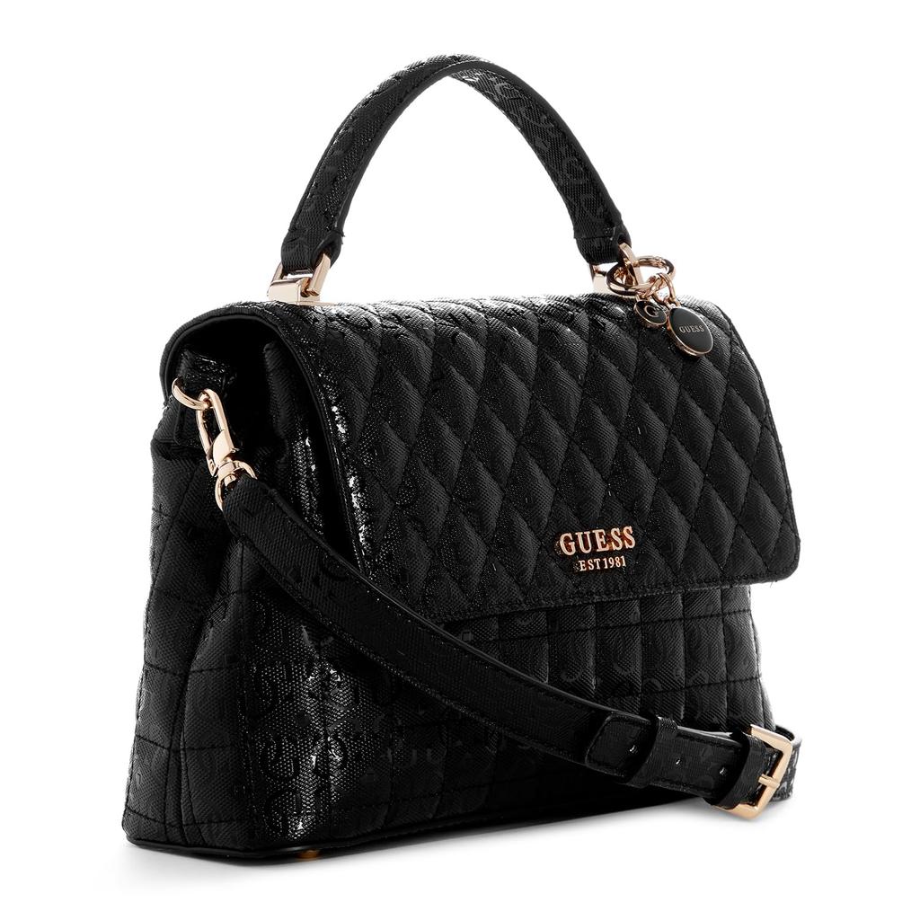 Guess YARMILLA TOP HANDLE FLAP BLA Handbag