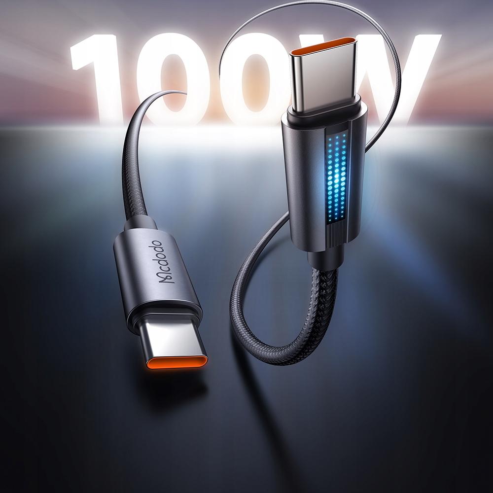 Mcdodo Usb-C Fast Charging Cable For Samsung Apple Usb Type C 100W 1M Led
