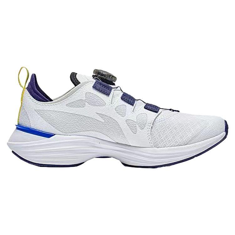 Li-Ning Кроссовки для бега Cloud 2.0 с противоскользящей подошвой, амортизирующие, прочные, легкие, с отскоком, с низким верхом, детские, цвет белый, синий YKFT058-7