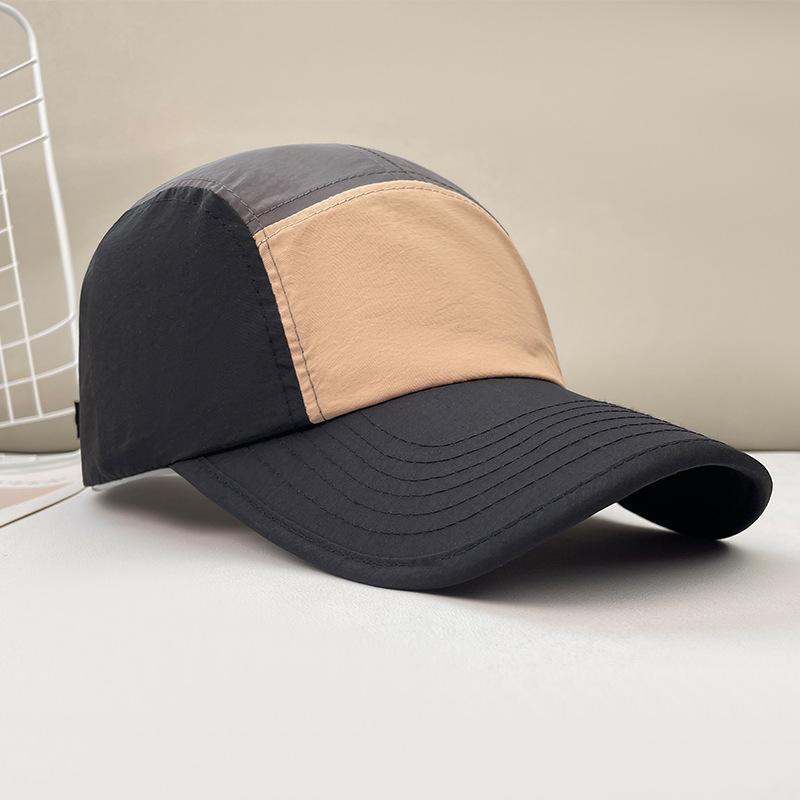 Quick-drying sun hat children's summer thin breathable wide-brimmed sun protection peaked cap color matching baseball hat men