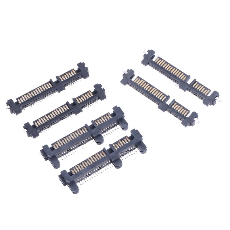 5 шт. Разъем интерфейса SATA Гнездо SSD Накопитель с твердотельным накопителем 7+15P 22-контактный Штыревой разъем Гнездо Погружная плата Патч-тип Порт разъема
