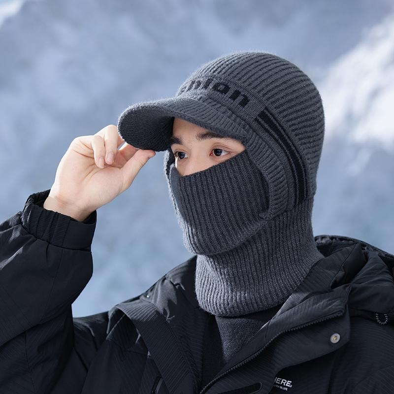 Windproof Winter Skiing Cycling Fleece Bike Thermal Face Mask Knitted Hat Balaclava