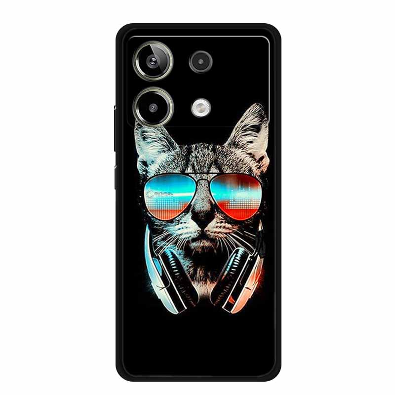 Чехол для Redmi Note 13R Pro Животные Мягкий силиконовый ТПУ Чехлы для телефона Задняя крышка Для Xiaomi Redmi Note13R Pro Волк Защитник fundas