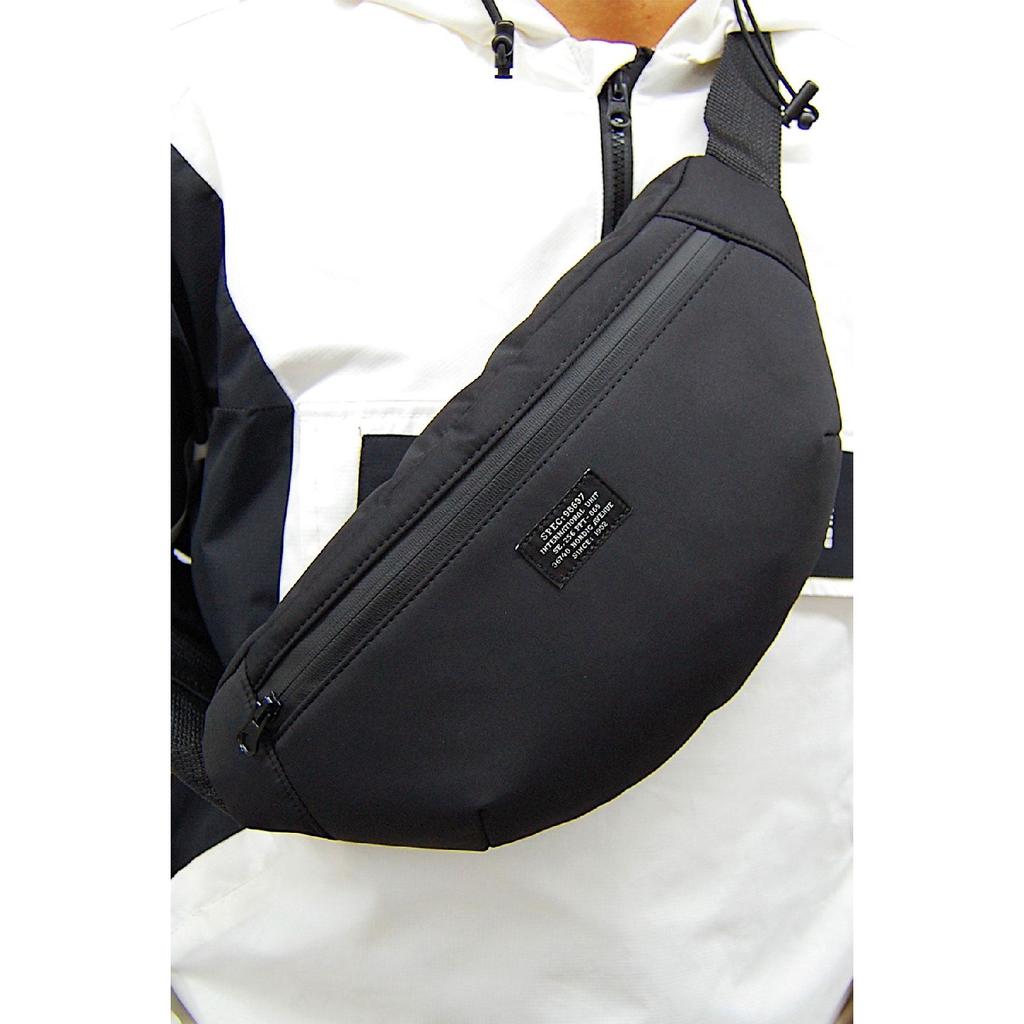 Унисекс черная зимняя водонепроницаемая тканевая поясная и наплечная сумка