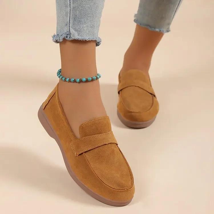 Женские мокасины Весна Slip on Женские дизайнерские туфли на плоской подошве Британский стиль Ретро дышащие мюли Удобные туфли на плоской подошве 2024