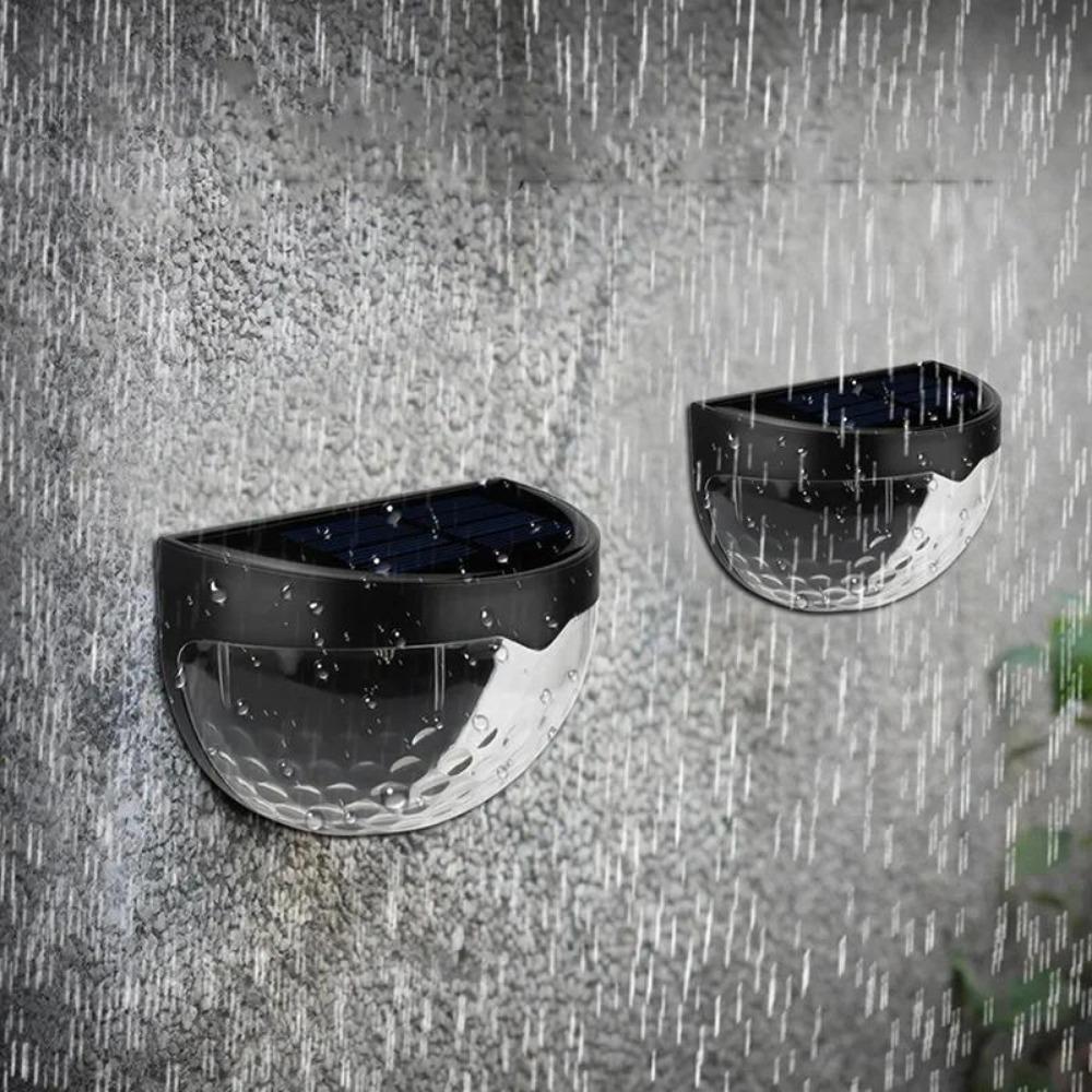 LED Solar Power Light Energy Wall Lamps Waterproof Stair Fence Lamp Semi-circular Lights Outdoor Home Garden Decoration Lighting