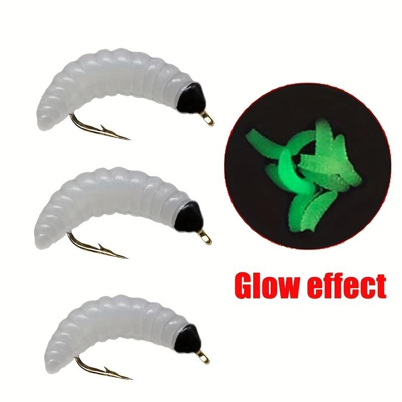 Искусственная наживка для ловли личинки, наживка для ловли мокрого червя на форели, крючок, рыболовные снасти