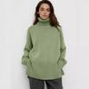 Women's Turtleneck Sweater Chunky Oversized Long Sleeve Knitted Pullover Tops Casual Fall Winter Trendy Outfits Solid Color Basic Sweaters for Women