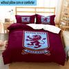 3pcs Aston Villa Football Club Printed Bedding Set Duvet Cover Closure Includes 1 Duvet Cover & 2 Pillowcases Bedding Sets Home Decor Gifts