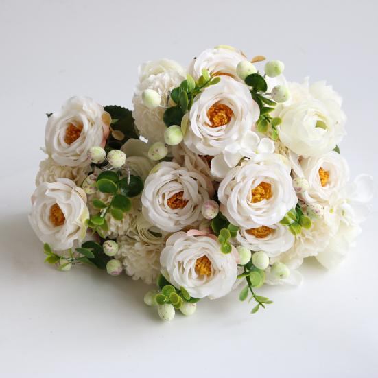 Имитация цветов без запаха, без увядания, экономия места, креативное настоящее прикосновение, розовые шелковые искусственные цветы, украшение для дома