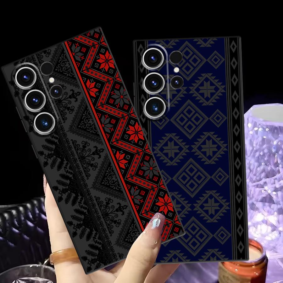 Чехол для телефона Funda для Samsung Galaxy S25 S21 FE S20 Ultra S24 Plus S23 Note 20 8 9 10 S10 S9 S26 Винтажная роспись с тотемами