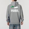 Puma Логотип мода бег тренировочный повседневный толстовка с капюшоном американский винтажный толстовка мужские толстовки серый 628142-53