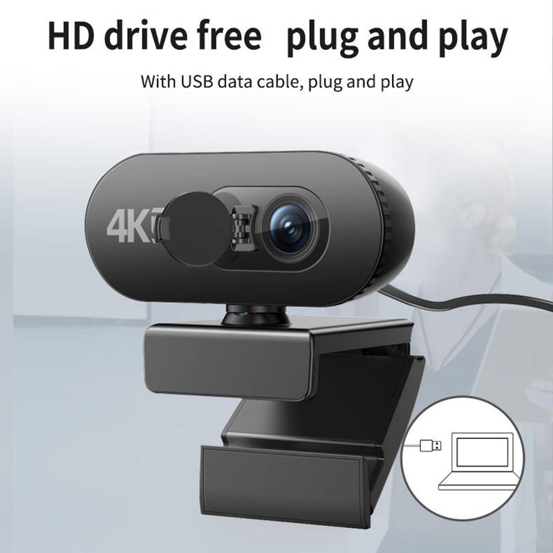 4K Full Hd Webcam For Pc Web Camera New Mini Web Cam With Microphone Usb Autofocus Stream Camera For Computer Laptop