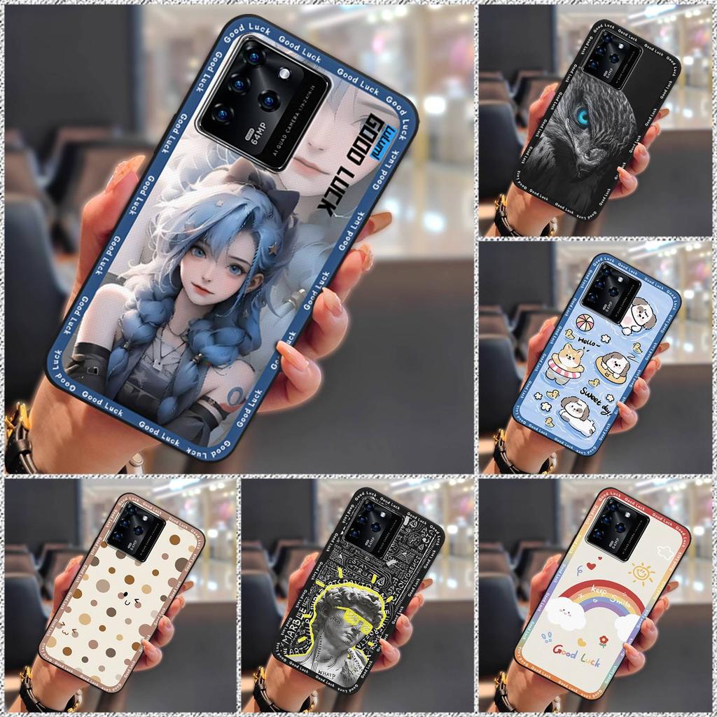 Водонепроницаемый силиконовый чехол для телефона ZTE Blade V30 Модный дизайн Полная защита Прочная задняя крышка Чехол Противоударный Мультяшный