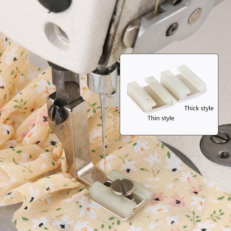 Компьютерная Плоская Машина Морщинистая Складчатая Лапка Пластиковая Опорная Пластина Сборочная Плиссировочная Лапка Аксессуары для Промышленной Швейной Машины