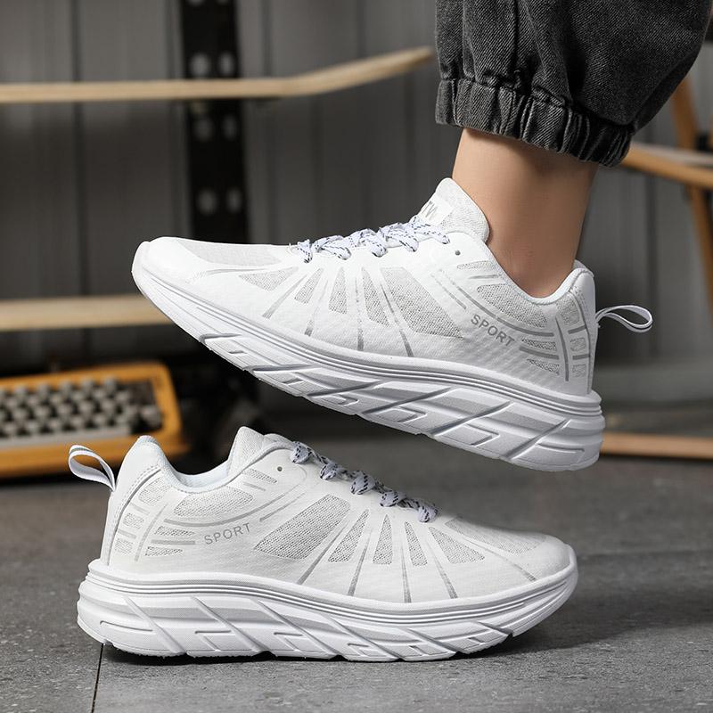 Новая дышащая молодежная модная обувь для мужчин, легкая студенческая модная обувь для мужчин на шнуровке, кроссовки с мягкой подошвой